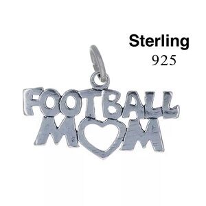 Football Mom Sterling Silver pendant
